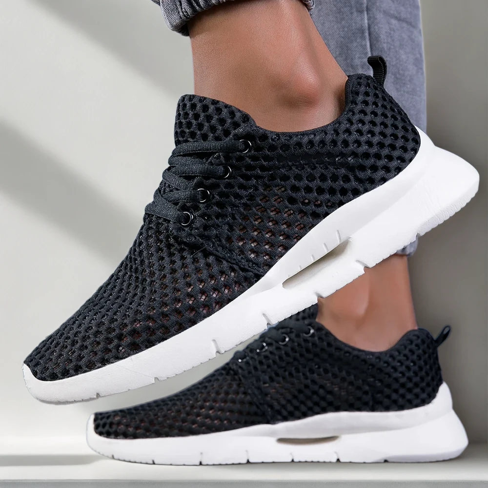 Mocassins tressés homme blanc, enfilage facile sans lacet pour confort immédiat