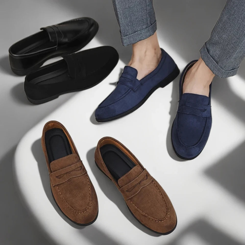 Mocassins wide fit en cuir souple pour port confortable sans compromis toute journée