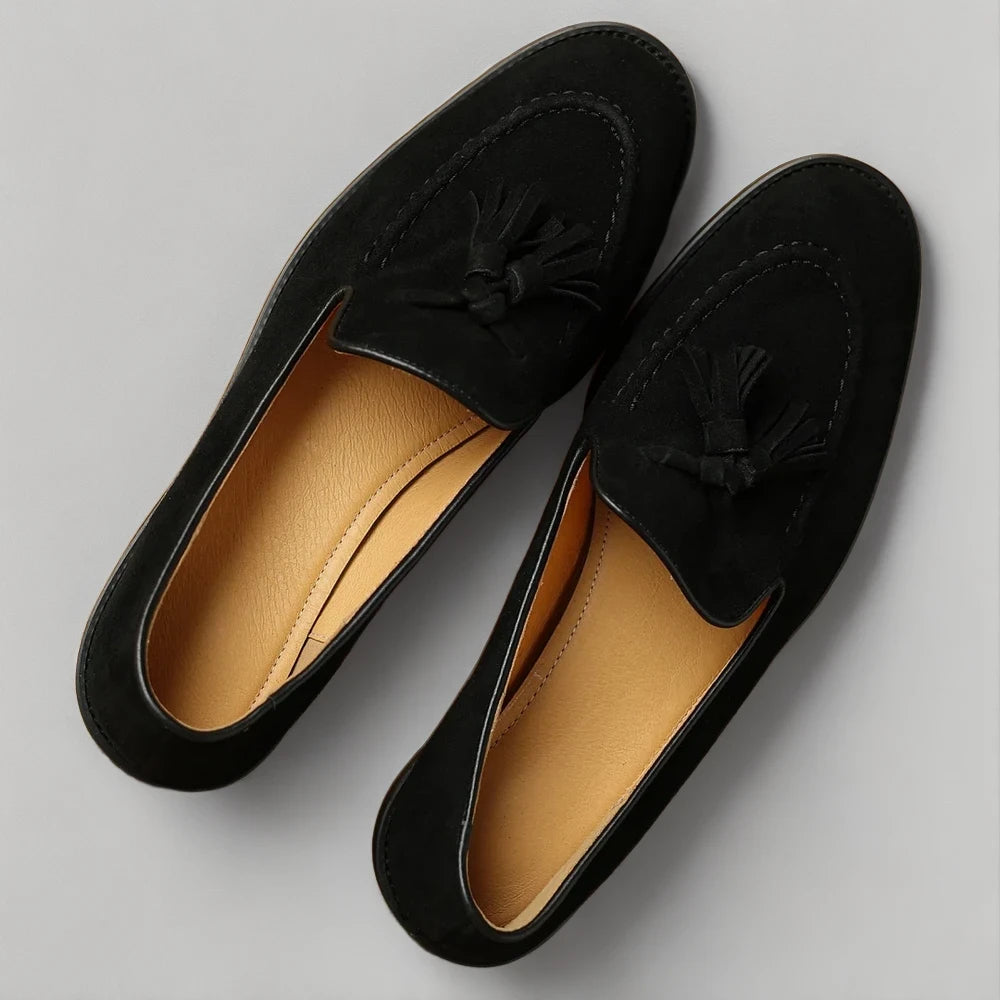 Mocassin frange femme marron clair porté au quotidien, confort et élégance
