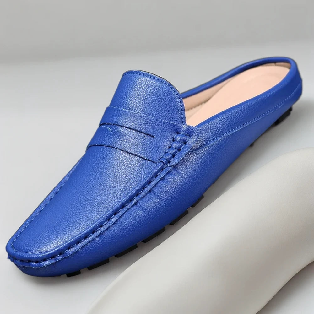 Mocassins bicolores blanc crème et caramel inspiration italienne
