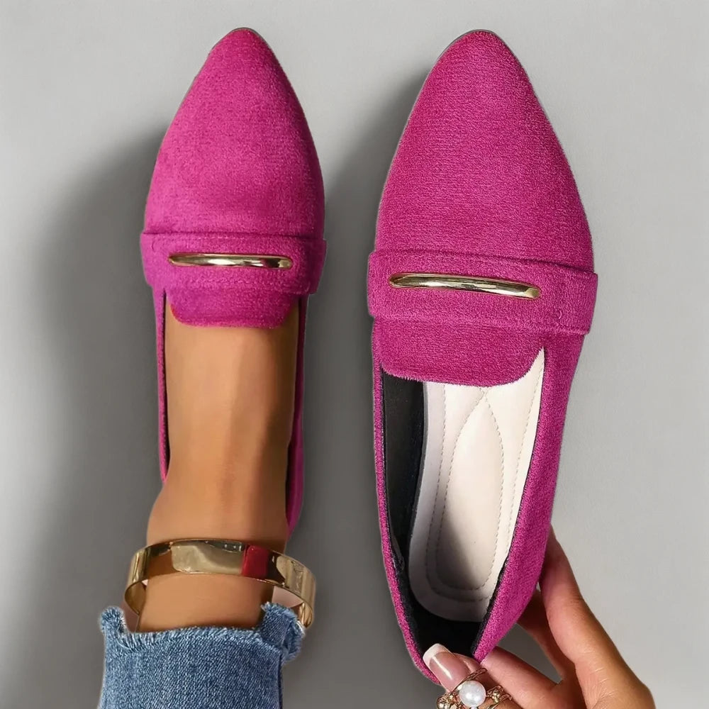 Mocassins bicolores femme confortables pour tenue de bureau et week-end