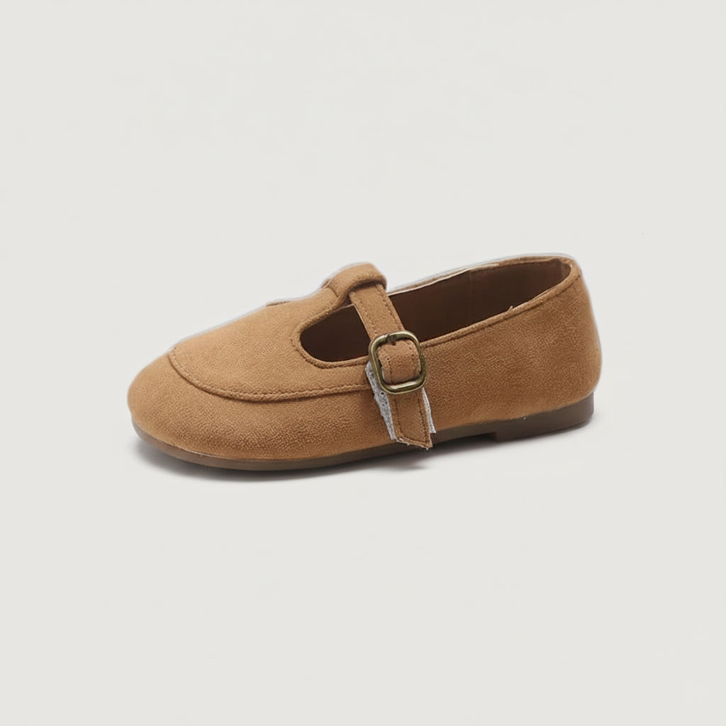Mocassins de créateur enfant léopard avec bride T pratique