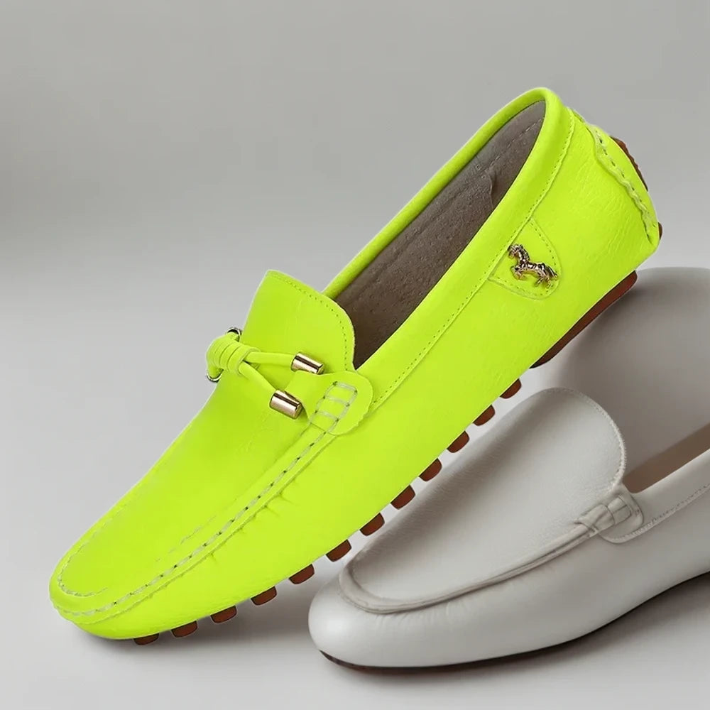 Mocassins homme sans lacets glissent facilement au pied au quotidien
