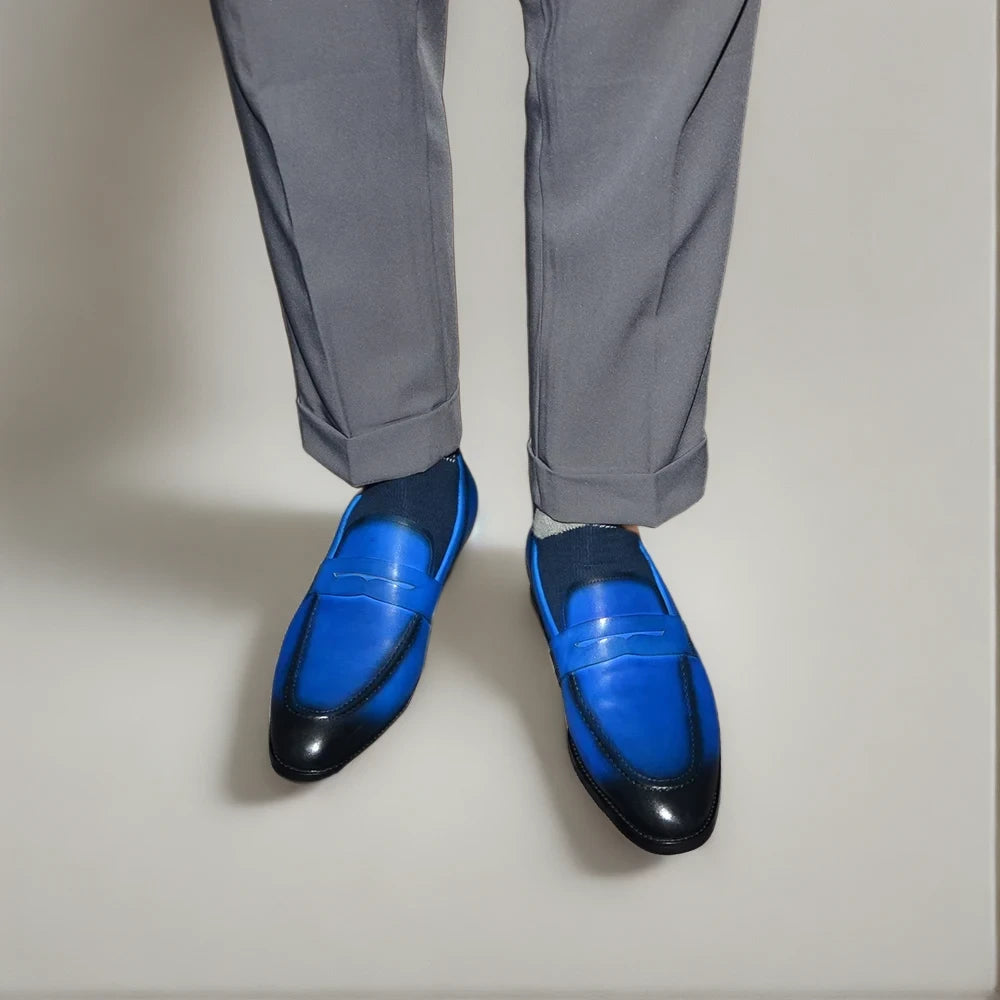 Mocassins homme en trois coloris : noir, marron et bleu disponibles