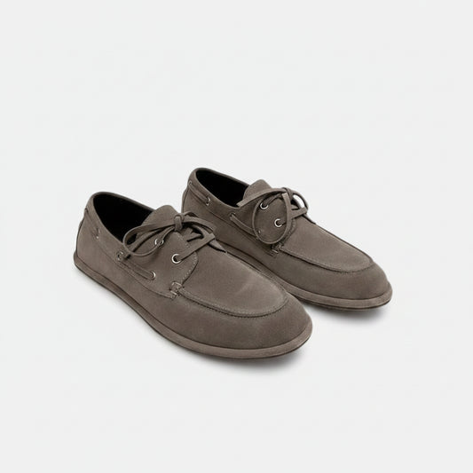 Mocassins en daim noir avec bout rond Mary Jane élégant et intemporel