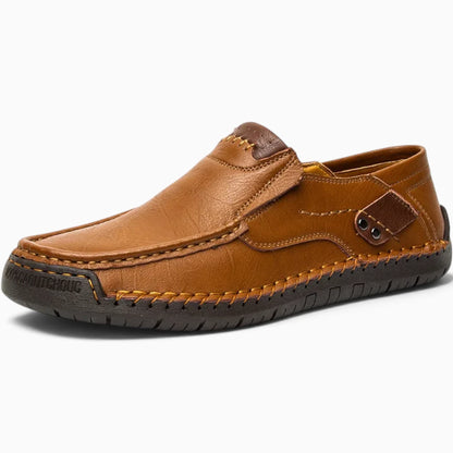 Mocassins été homme en cuir, ensemble des deux coloris disponibles marron et noir