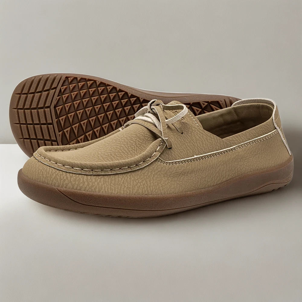 Mocassins indiens pour femme en beige, design souple et facile à enfiler