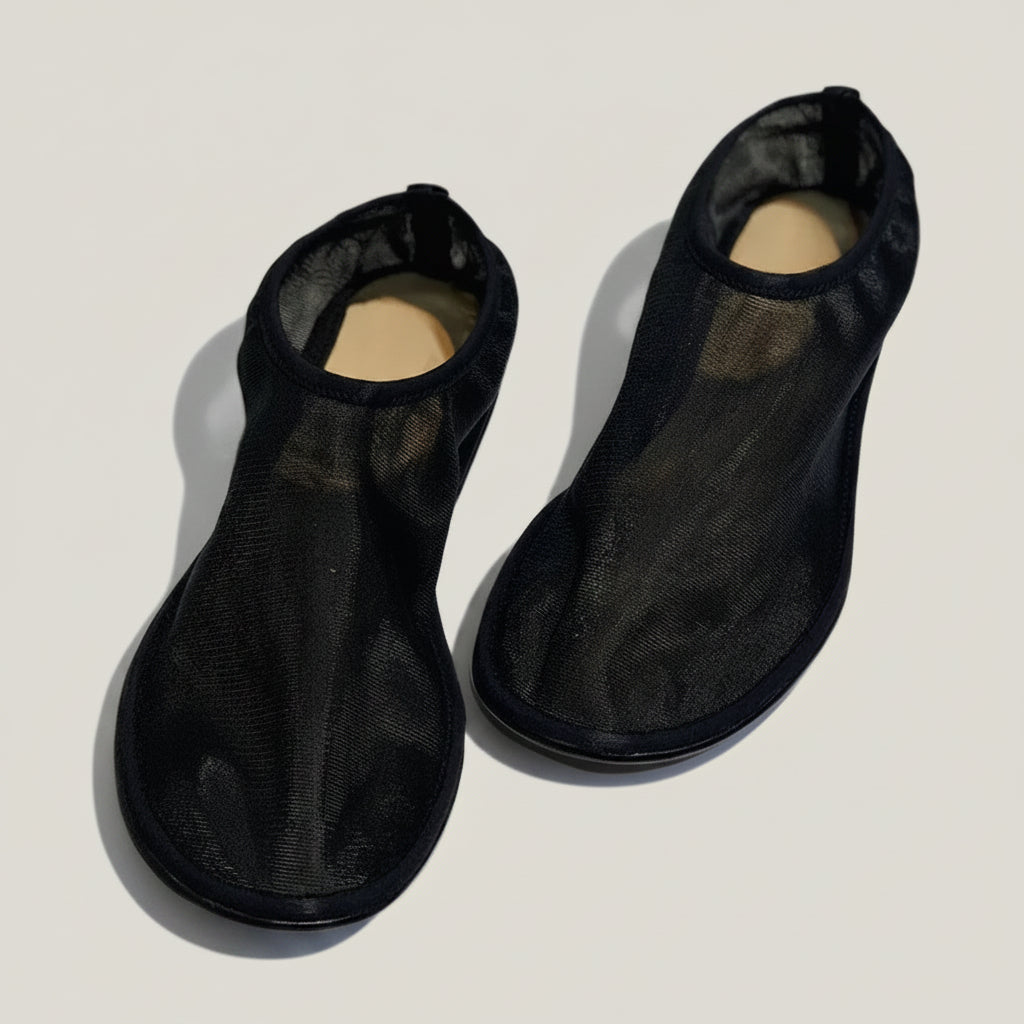 Mocassins fins en maille respirante pour femme, design épuré et flexible