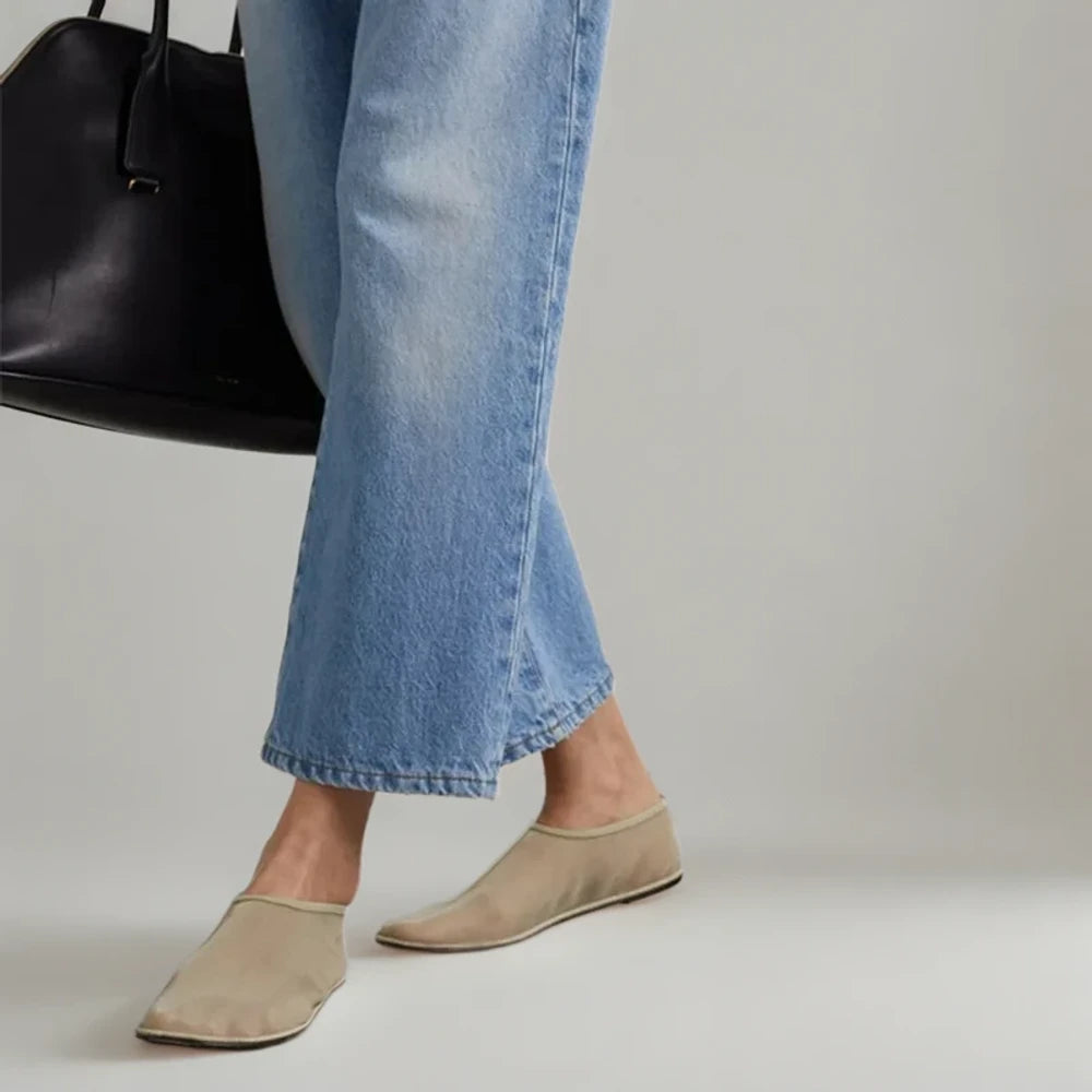 Chaussure mocassin souple femme à enfiler facilement, légère et breathable