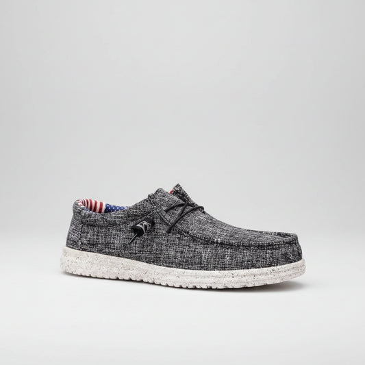 Mocassins plats en toile légère, style bateau décontracté pour homme