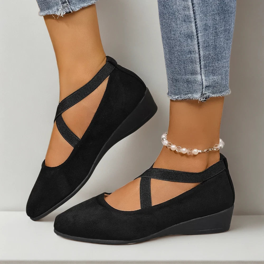 Mocassins plats femme noir classiques pour tenue décontractée