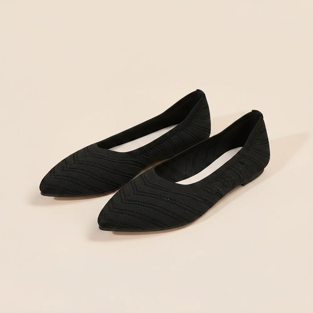 Mocassins rouges pour femme avec bout pointu et design sans lacet