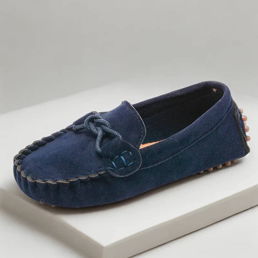 Mocassin semelle crantée rose avec fermeture facile à enfiler pour petits pieds actifs