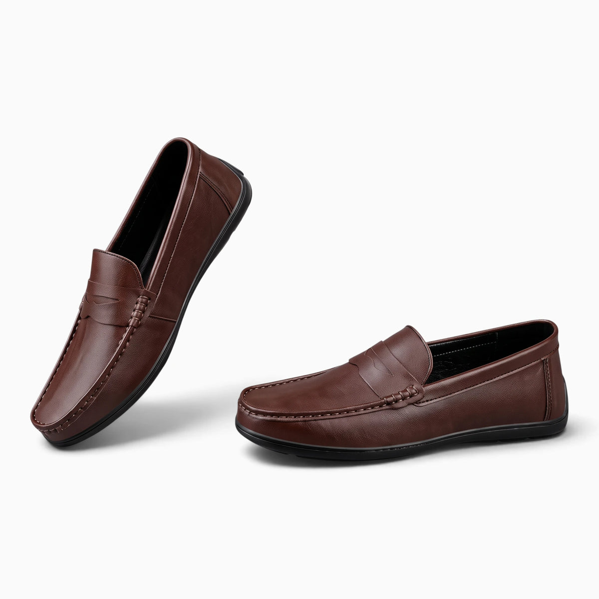 Monceau – Mocassin homme luxe cuir – Marron