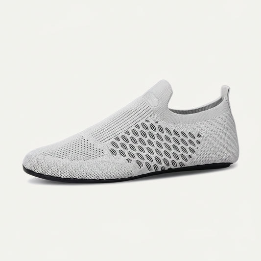Patin mocassin homme gris souple et respirant pour marche quotidienne