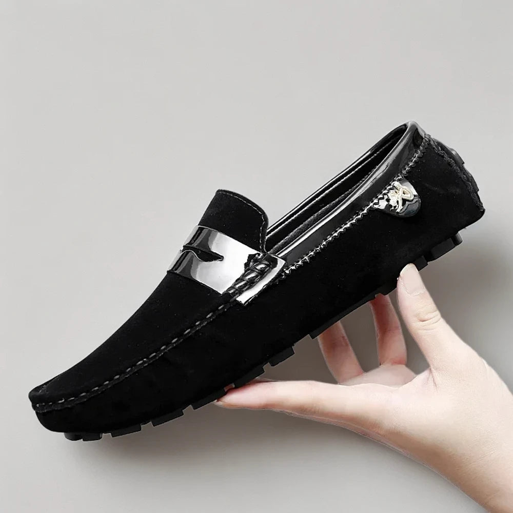Mocassin bleu marine confortable pour bureau et déplacements urbains