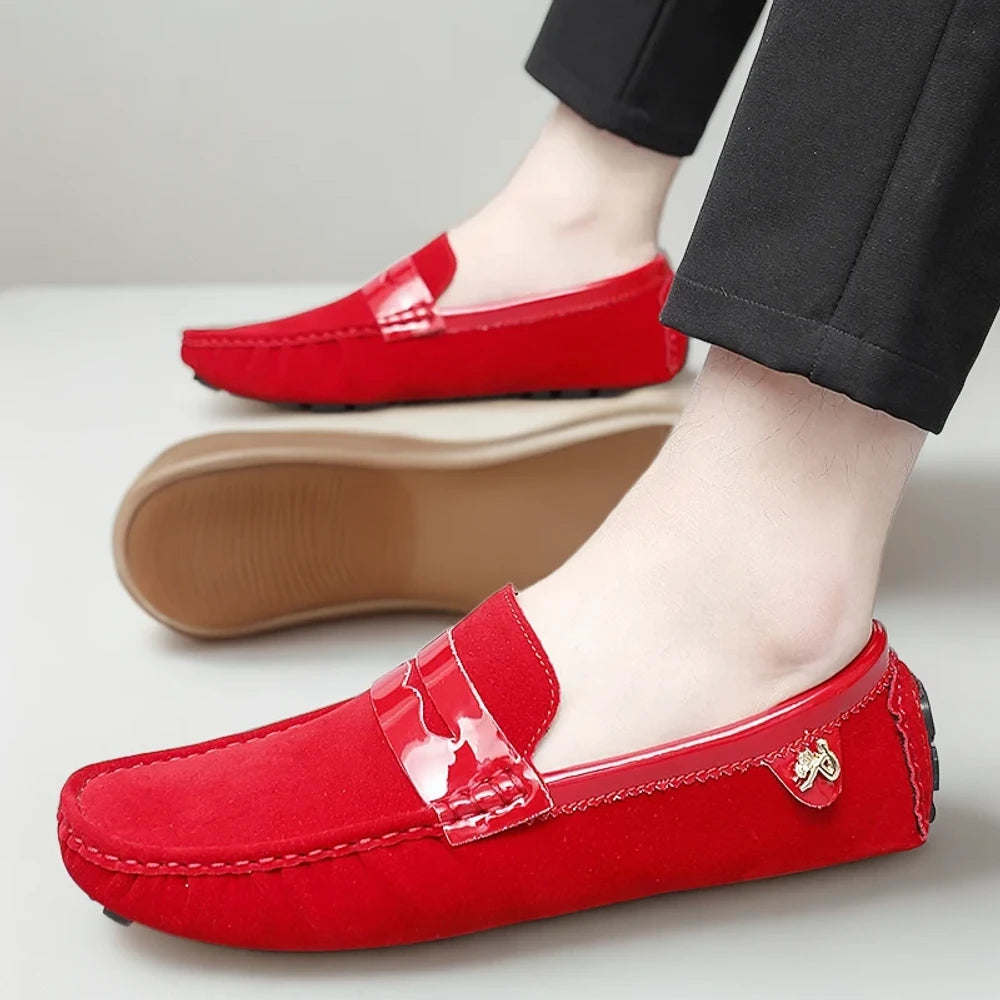 Mocassin noir élégant taille grande pour homme exigeant