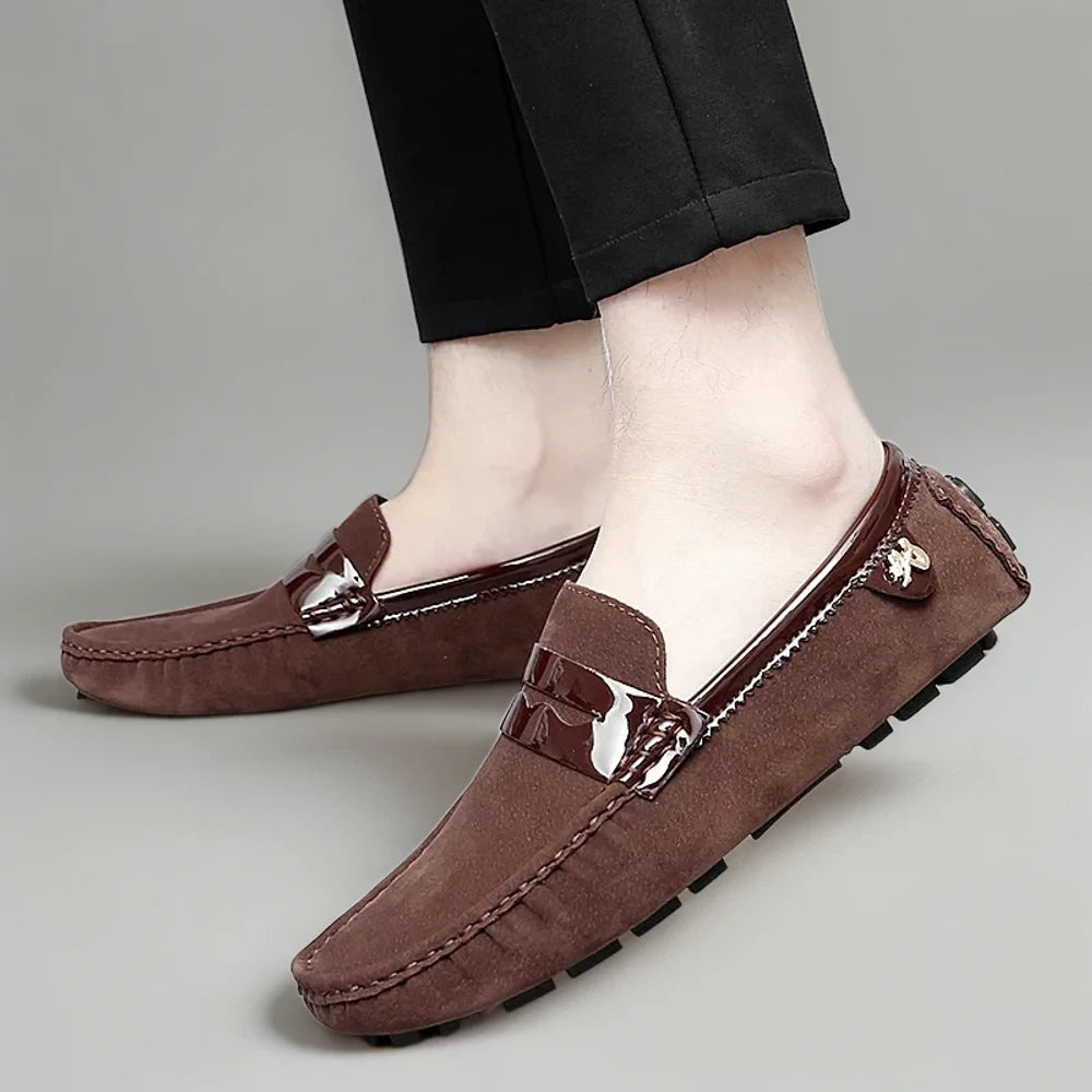 Vue dessous semelle mocassin texturée pour adhérence optimale