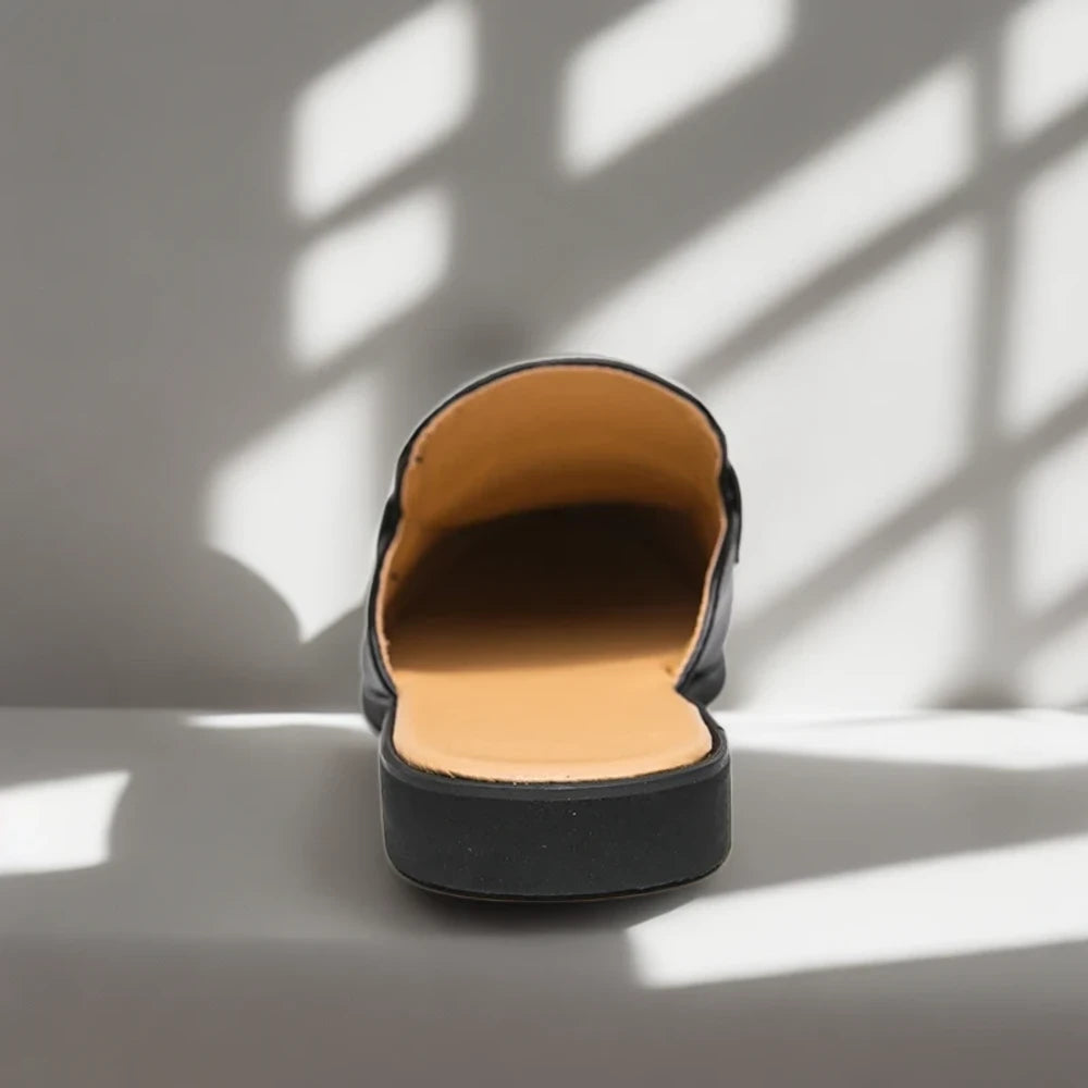 Mocassin de ville noir avec semelle confortable pour le quotidien