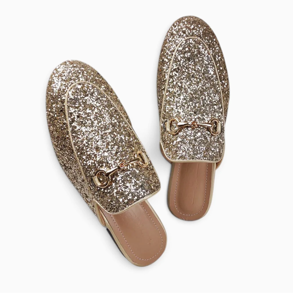 Vavin – Mocassin fourrure femme – Doré